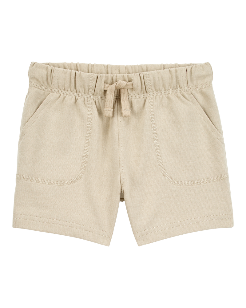 Toddler Boy Pull-On French Terry Shorts - Khaki, image 1 of 6 slides