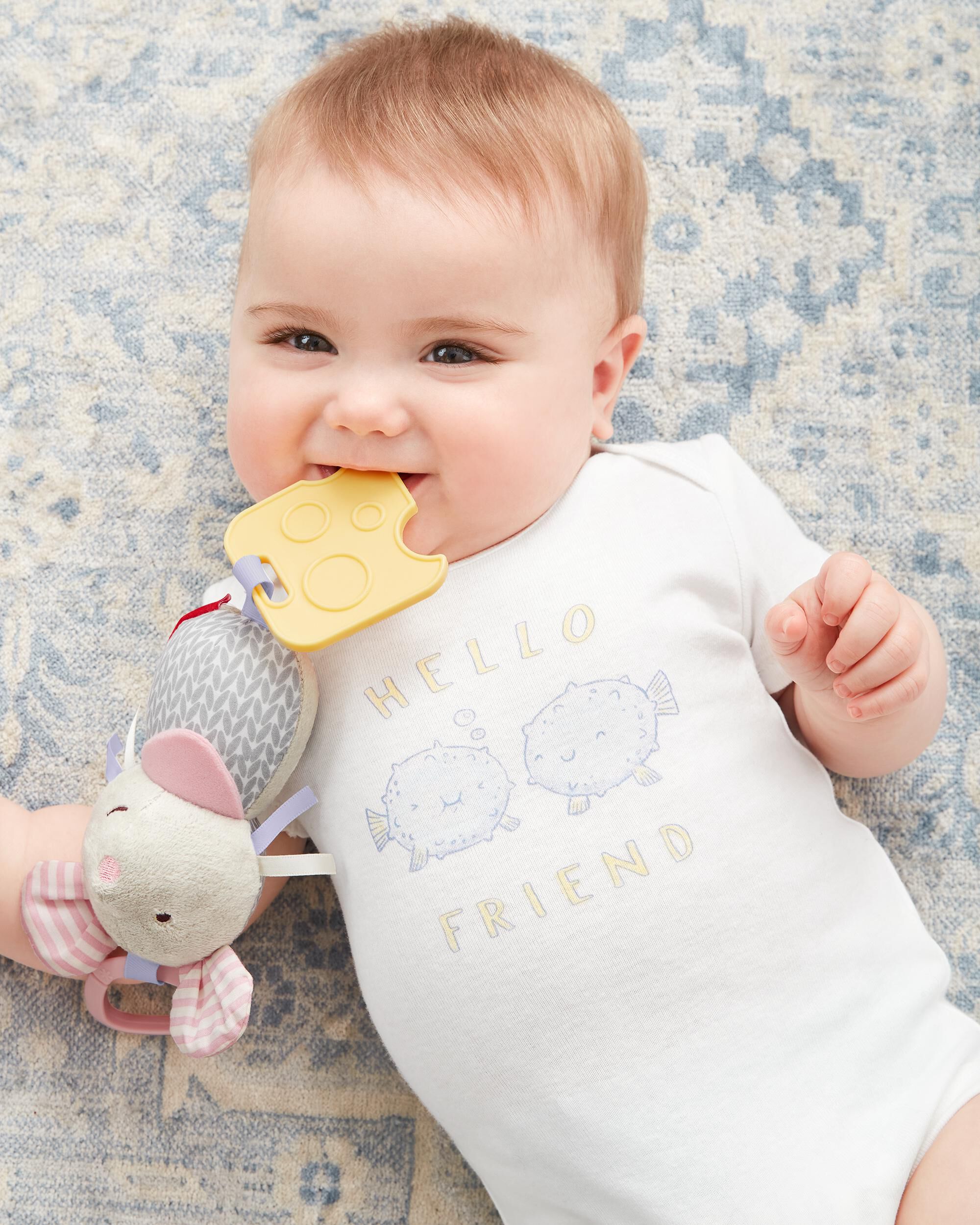 Bandana Buddies Chime & Teethe Toy - Mouse, 
