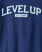 Boys Level Up Long-Sleeve Graphic Tee - Navy, image 2 of 3 slides
