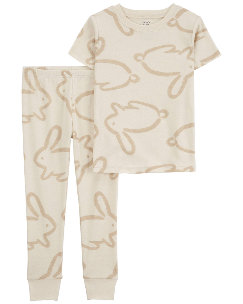 Baby 2-Piece Bunny 100% Snug Fit Cotton Pajamas, image 1 of 3 slides