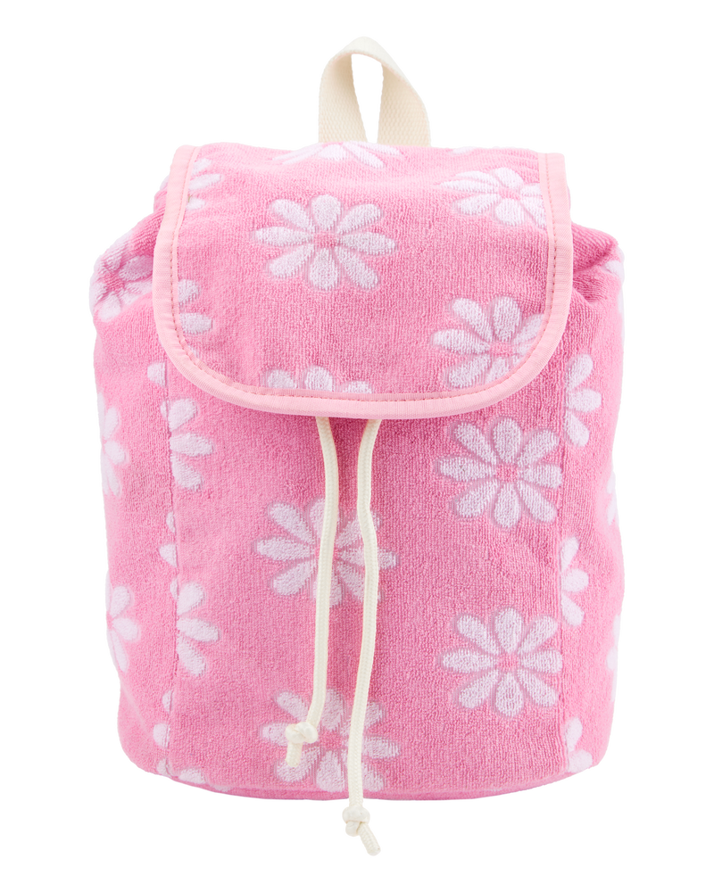 Carter's  Flower French Terry Mini Backpack, image 1 of 2 slides