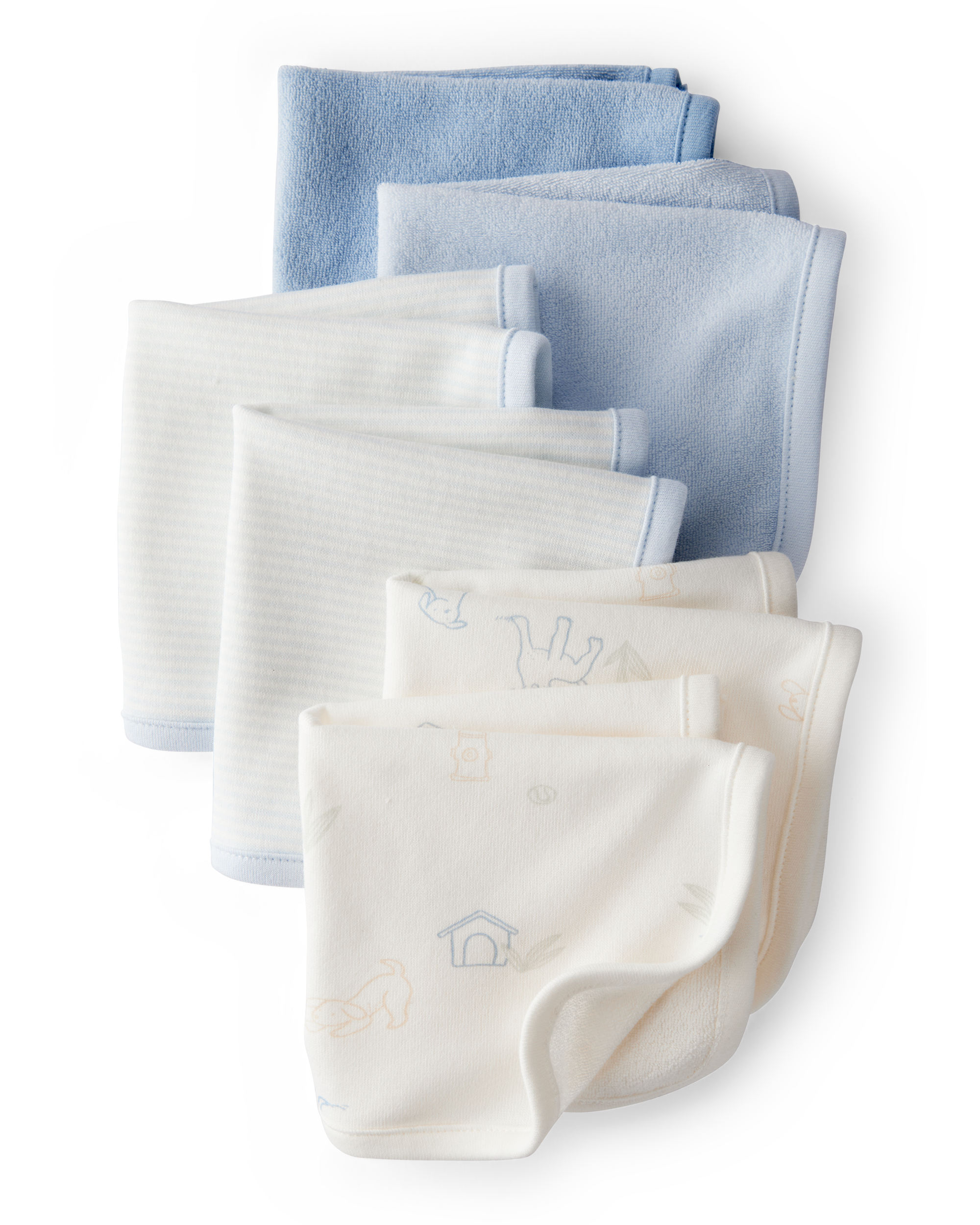 Baby 6-Pack Wash Cloths - Blue, 