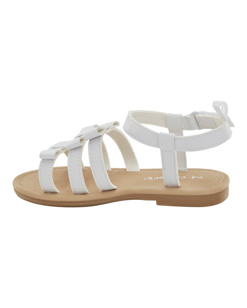Toddler Strappy Sandals - White, image 6 of 7 slides