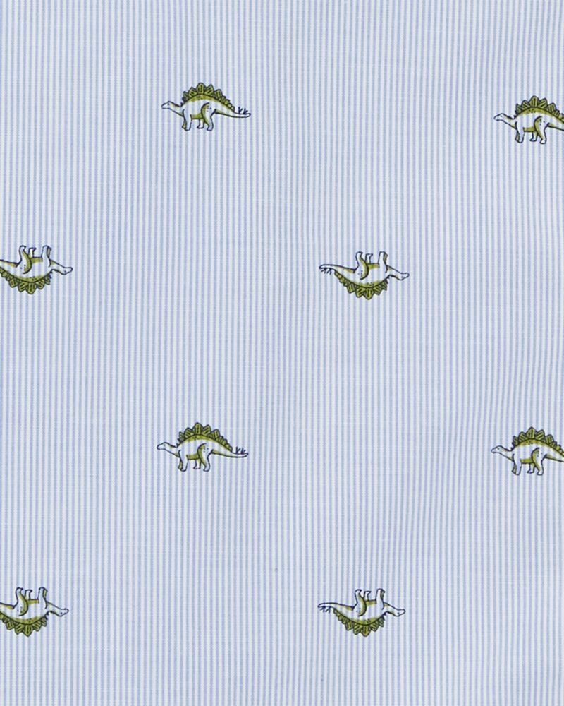 Kid Dinosaur Button-Front Shirt, image 3 of 4 slides