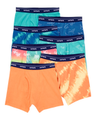 Toddler 7-Pack Cotton Tie-Dye Boxer Briefs Underwear - Blue/Orange, image 1 of 3 slides