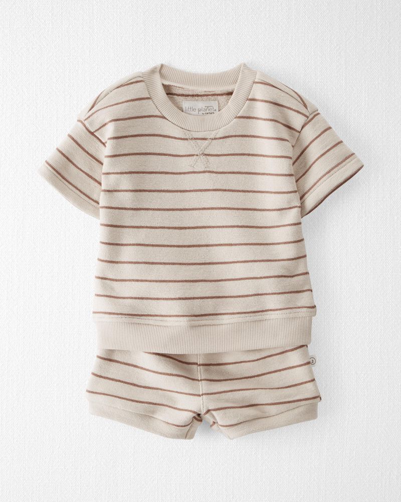 Baby Striped Organic Cotton 2-Piece Set, image 1 of 5 slides