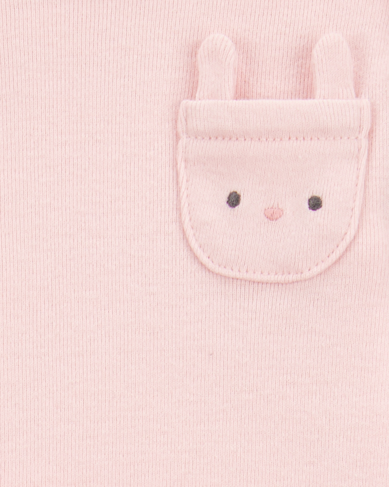 Baby Girl 5-Pack Floral Bunny Short-Sleeve Cotton Bodysuits - Pink, image 3 of 8 slides
