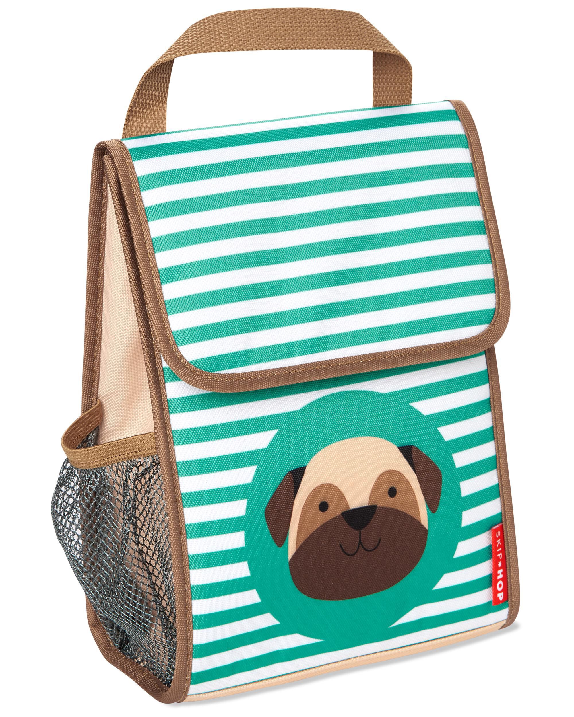 Multi Little Kid 3 Piece Pug Backpack Lunch Box Snack Cup Set