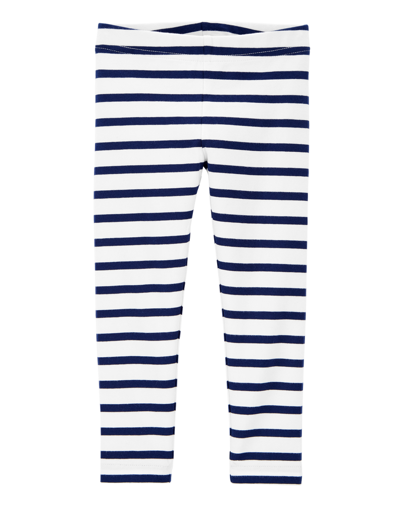 Baby Cotton Striped Stretch Leggings, image 1 of 3 slides
