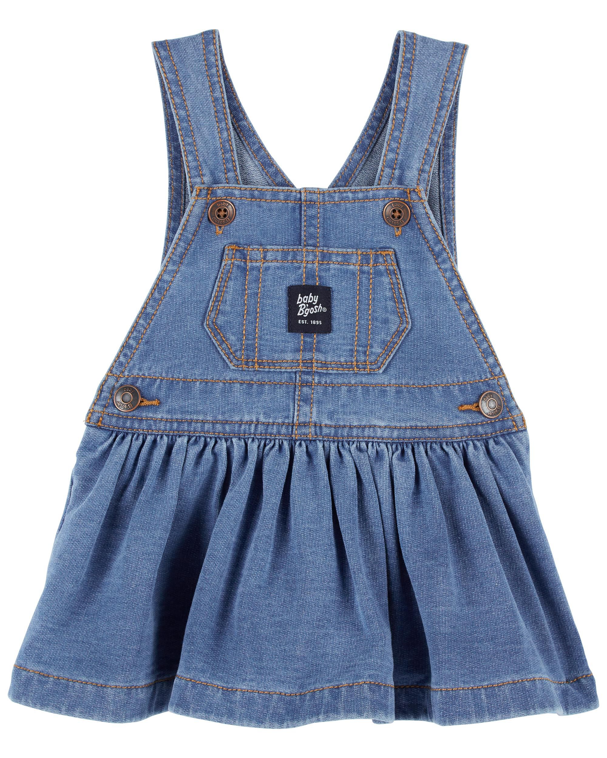Baby denim jumper dress clearance