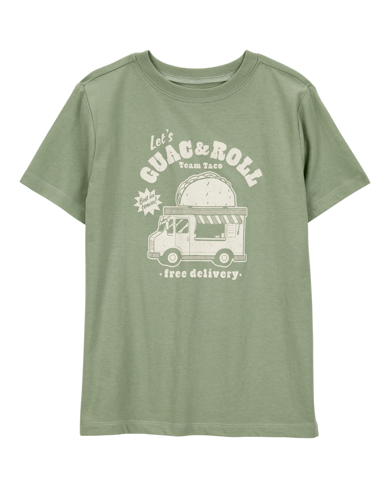 Kid Guac & Roll Short-Sleeve Graphic Tee - Green, image 1 of 3 slides