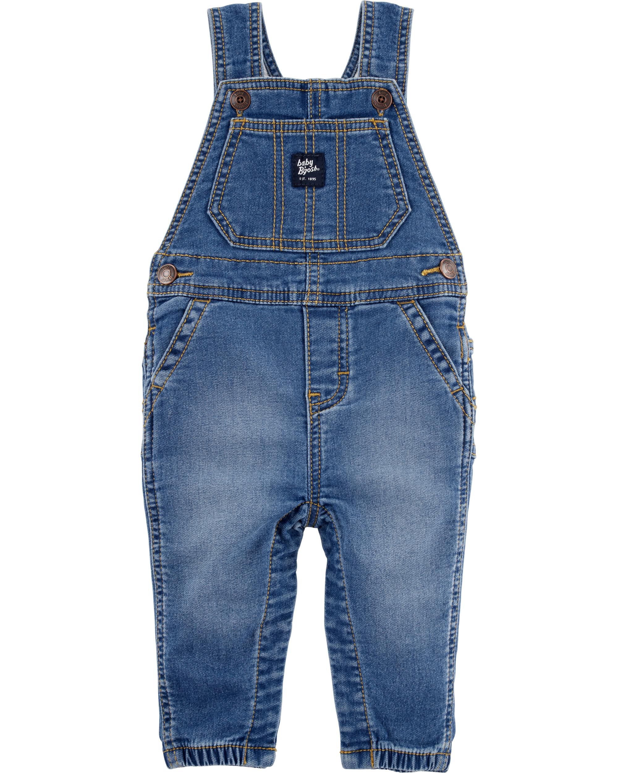 knit denim overalls
