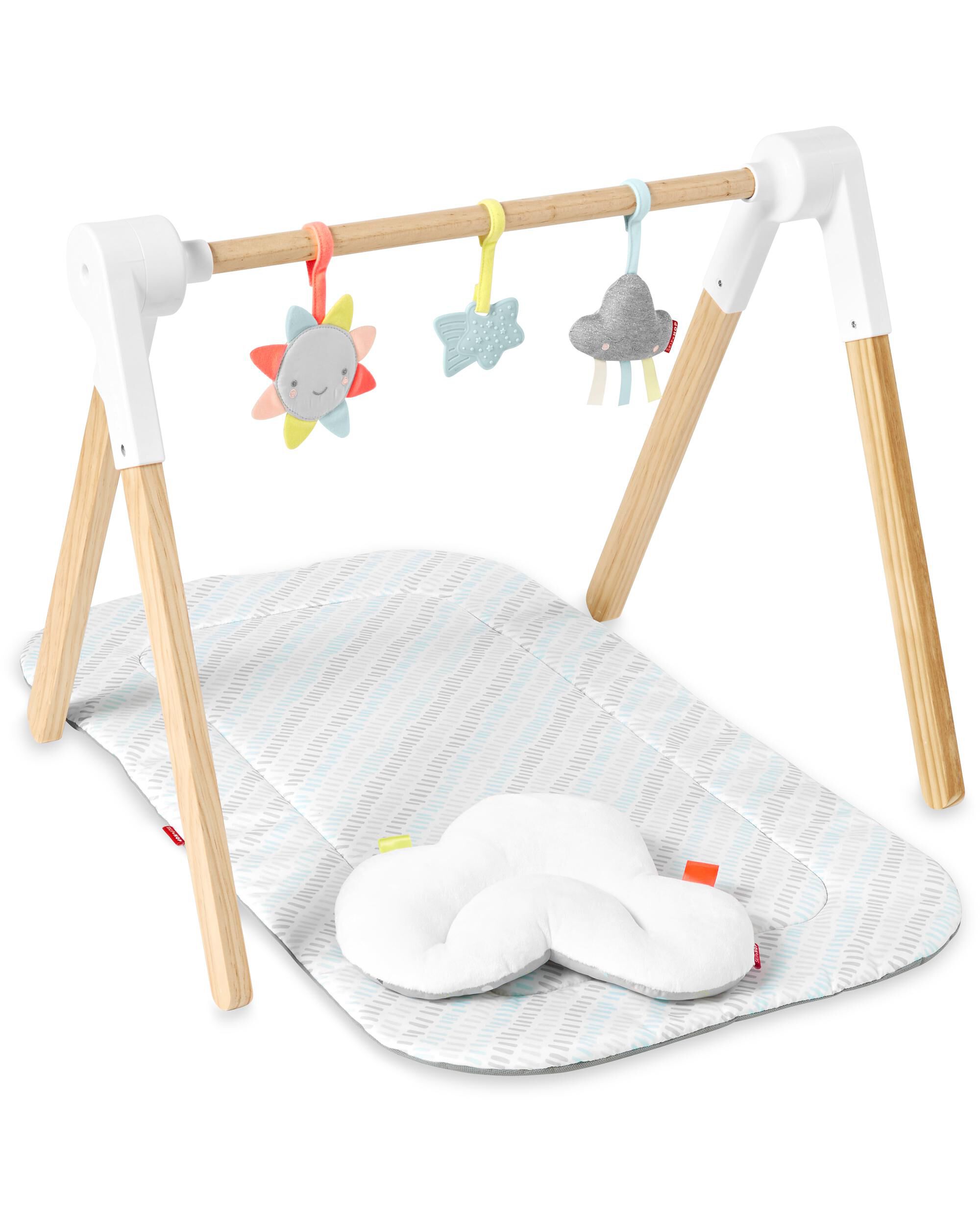 Silver Lining Cloud Wooden Activity Gym, image 1 of 13 slides