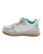 Toddler Light Up Metallic Sneakers - Silver/Aqua, image 7 of 8 slides