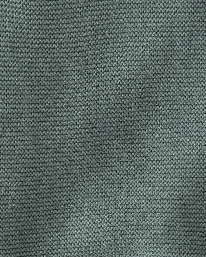 Baby Organic Sweater Knit Overalls in Green, image 4 of 6 slides