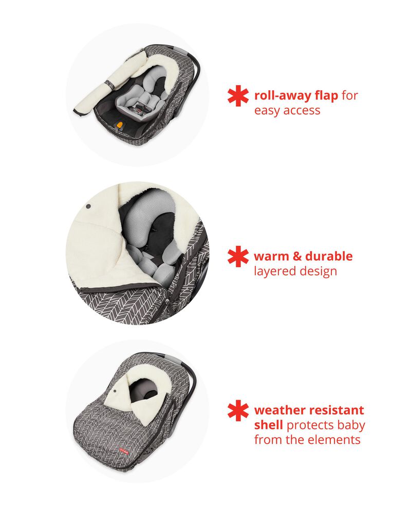 Stroll & Go Car Seat Cover - Pink Heather, image 3 of 8 slides