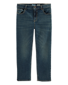 Kid Husky Fit Straight Jeans in Dark Rinse, image 1 of 3 slides