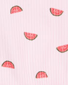 Baby 2-Piece Watermelon Tank & Bike Short Set - Pink, image 2 of 3 slides