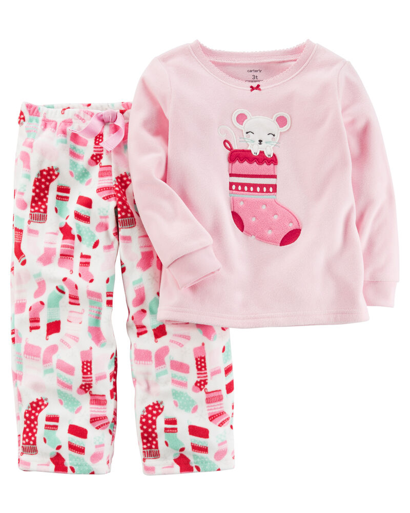 2 Piece Christmas Fleece Pjs Skiphop Com