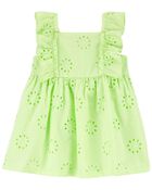 Baby Eyelet Ruffle Dress, image 1 of 5 slides