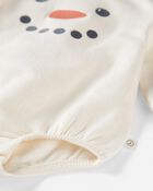 Baby Snowman Bubble Bodysuit Made With Organic Cotton, image 2 of 4 slides