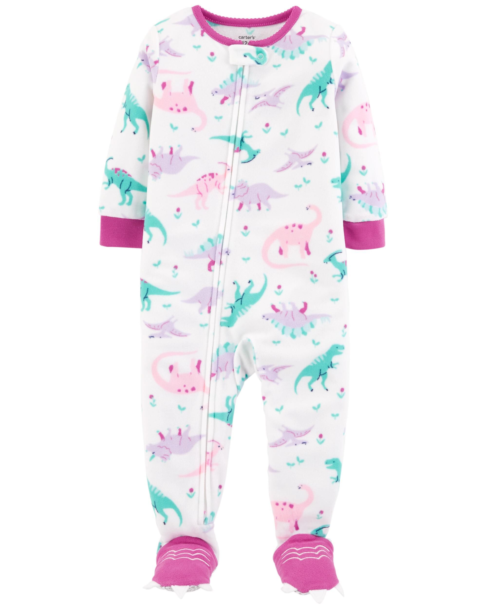 Carters fleece 2024 dinosaur pajamas