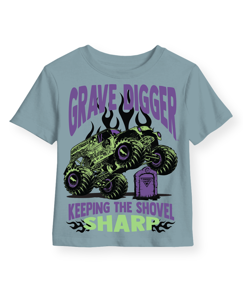 Kid Monster Jam™ Grave Digger Short-Sleeve Graphic Tee - Blue, image 1 of 2 slides