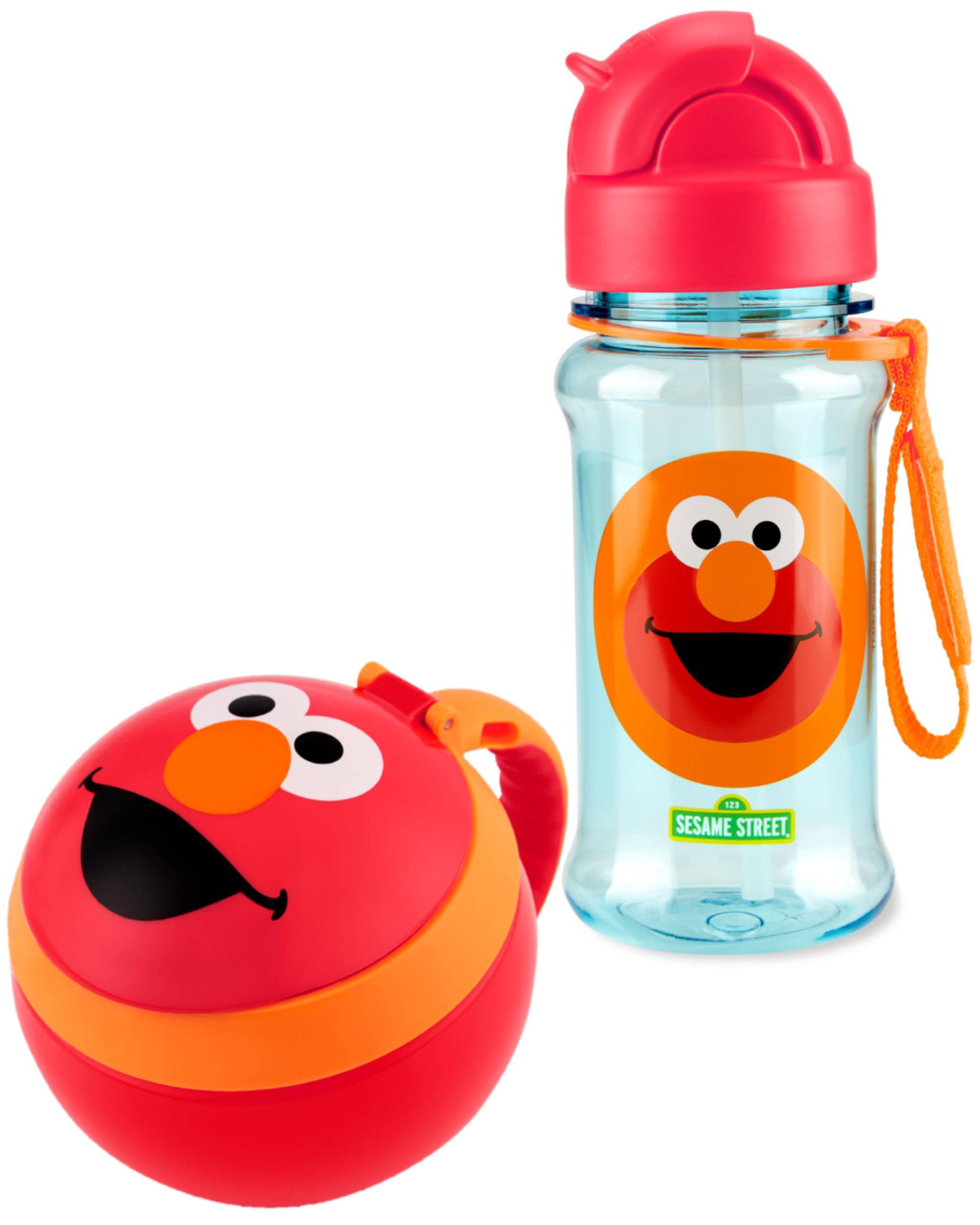 Sesame Street Snack Cup & Straw Bottle Set - Elmo, image 1 of 4 slides