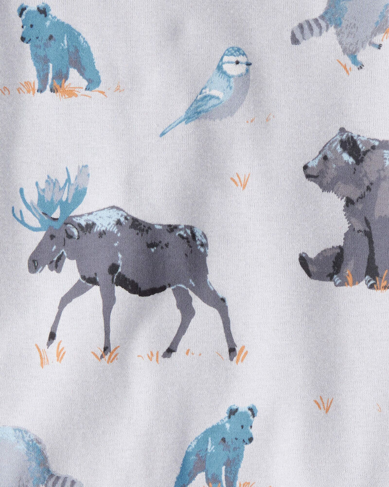 Toddler Organic Cotton Pajamas in Midnight Forest Print, image 3 of 5 slides