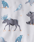 Toddler Organic Cotton Pajamas in Midnight Forest Print, image 3 of 5 slides