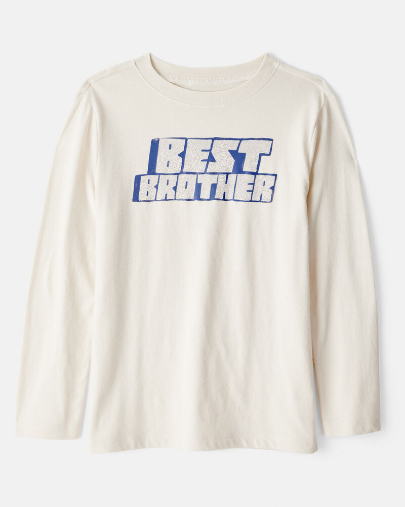 Boys Best Brother Long-Sleeve Graphic Tee - White, image 1 of 3 slides