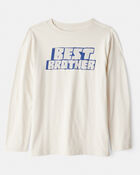 Boys Best Brother Long-Sleeve Graphic Tee - White, image 1 of 3 slides