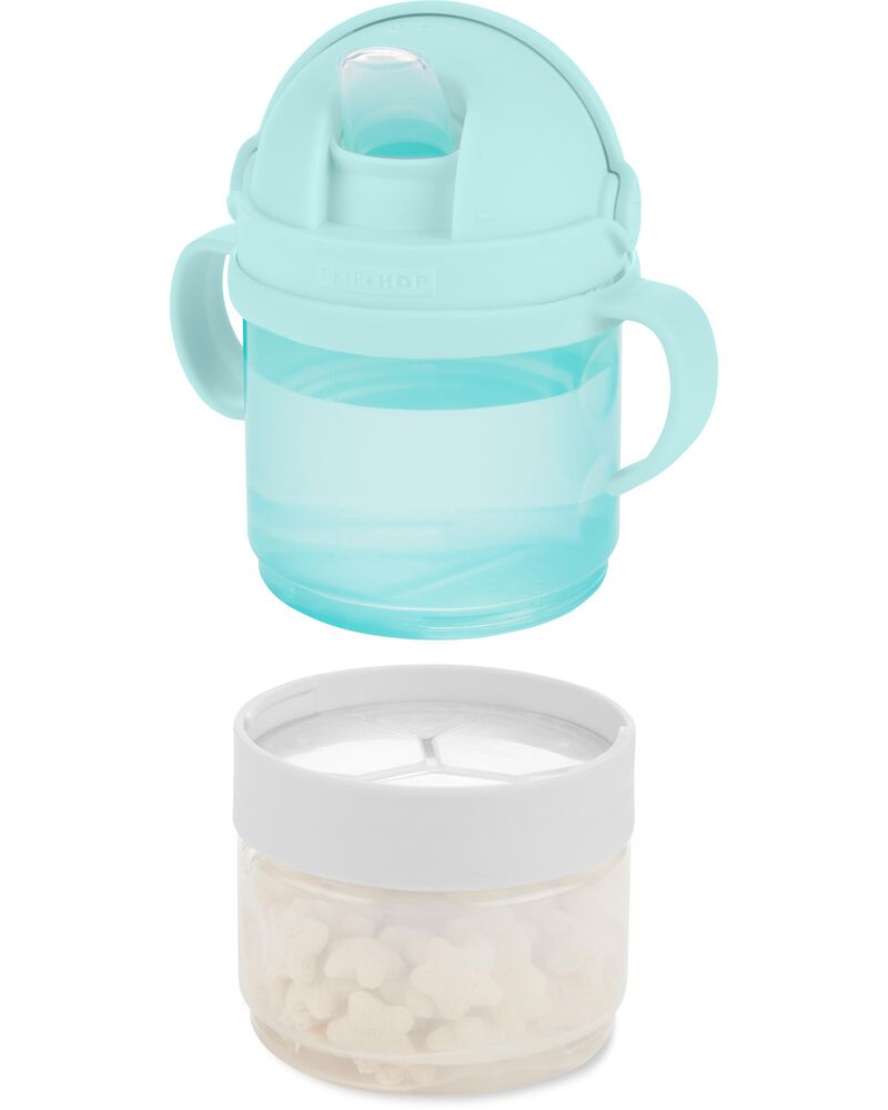 Sip To Snack 2-in-1 Set - Teal/Grey, image 3 of 11 slides