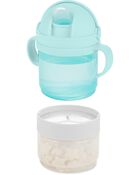 Sip To Snack 2-in-1 Set - Teal/Grey, image 3 of 11 slides