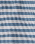 Toddler Striped Waffle Knit Pajamas Made with Organic Cotton, image 3 of 5 slides