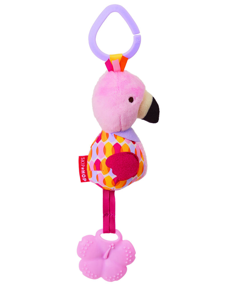 Bandana Buddies Chime & Teethe Toy - Flamingo, image 1 of 1 slides