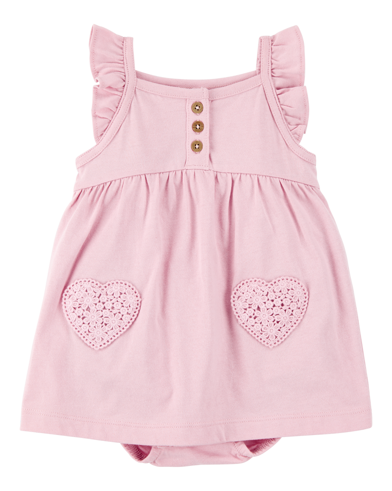 Baby Girl Floral Flutter Sunsuit, image 1 of 3 slides