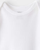 Baby 4-Pack Long-Sleeve Bodysuits - White, image 2 of 6 slides