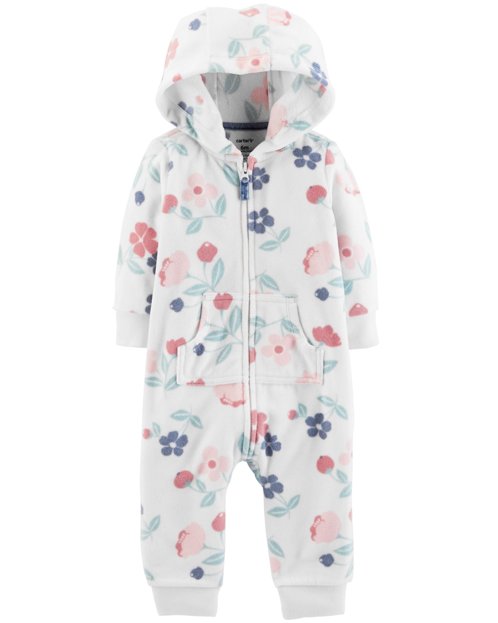 hooded fleece jumpsuit baby