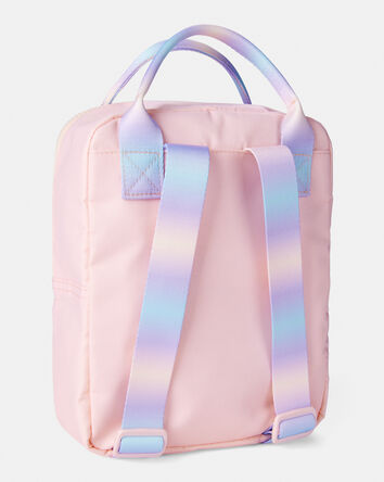 Girls Stitched Hearts Ombre Straps Mini Backpack - Pink, 