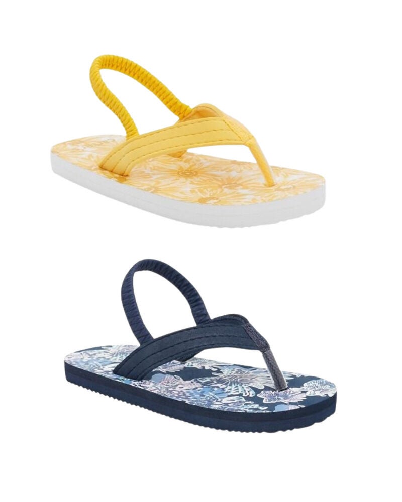 Girls yellow flip flops top