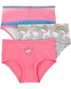 3-Pack Rainbow Print Stretch Cotton Underwear, image 1 of 2 slides