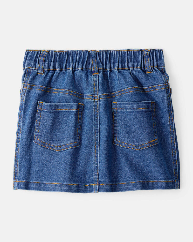 Toddler Bluey Embroidered Denim Skirt - Blue, image 3 of 4 slides