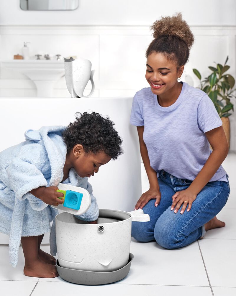 White MOBY® x Oceanworks® Baby Bath Bundle | skiphop.com