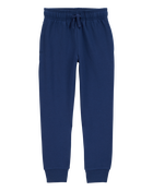 Kid Pull-On Drawstring Joggers - Navy, image 1 of 4 slides