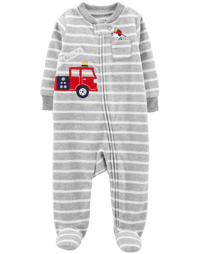 Firetruck Zip Up Fleece Sleep Play Skiphop Com