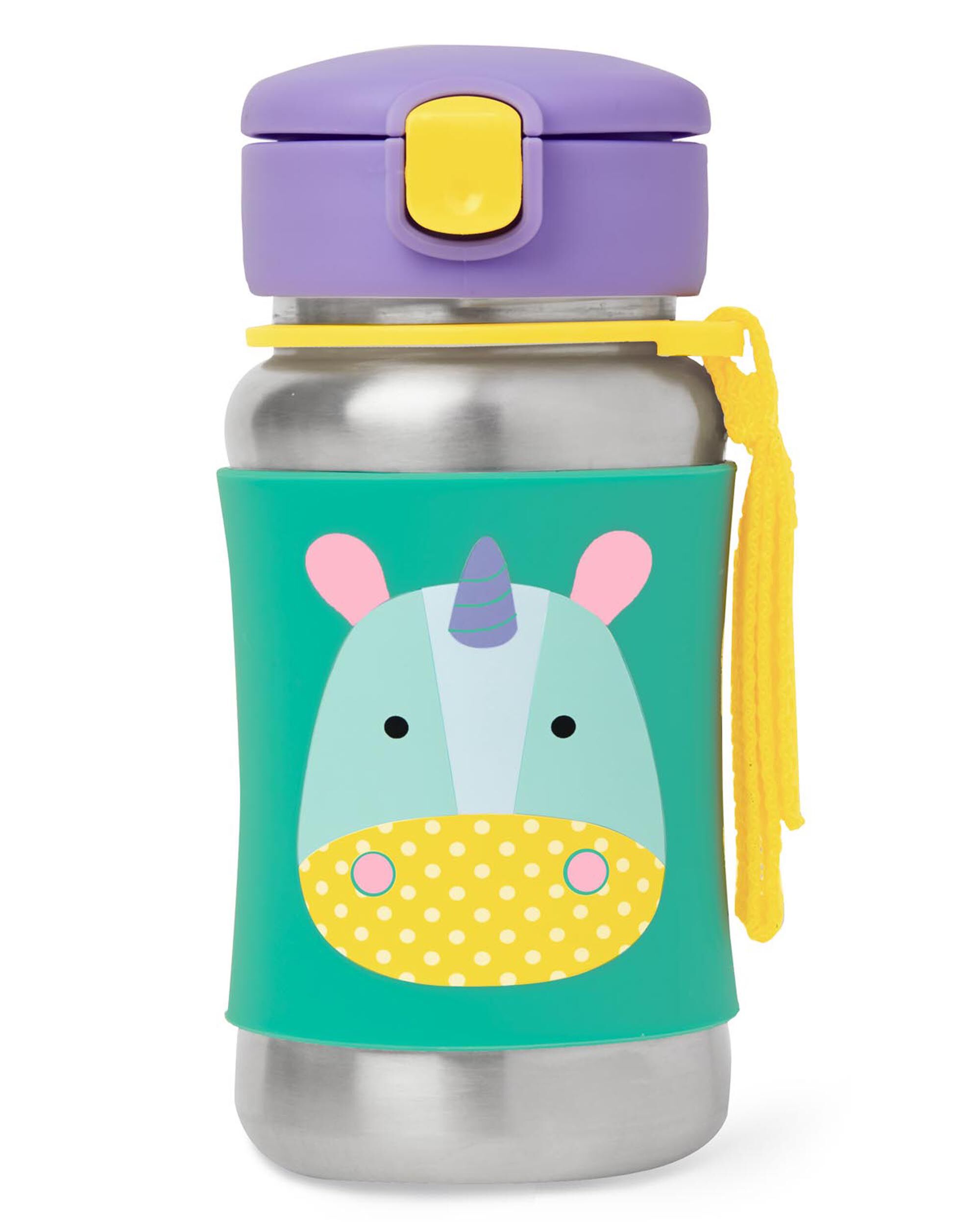 Unicorn Zoo Stainless Steel Little Kid Straw Bottle skiphop