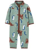Baby Penguin Fleece Jumpsuit, image 1 of 3 slides