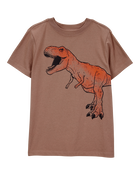 Kid Dinosaur Short-Sleeve Graphic Tee- Brown, image 1 of 3 slides