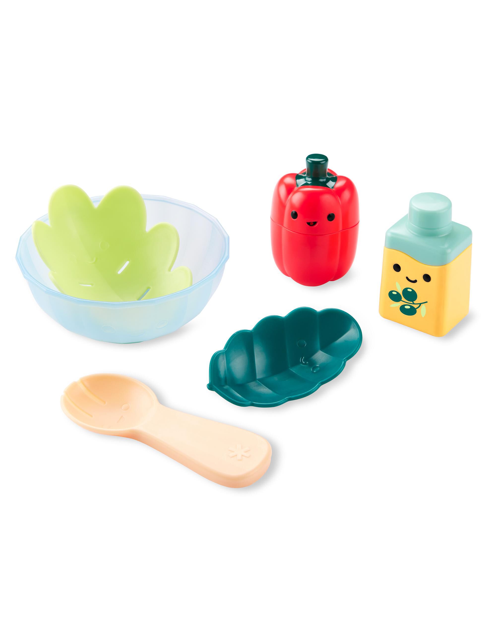 Tub-to-Table Café Prep & Serve Salad Bath Toy Set, image 1 of 6 slides